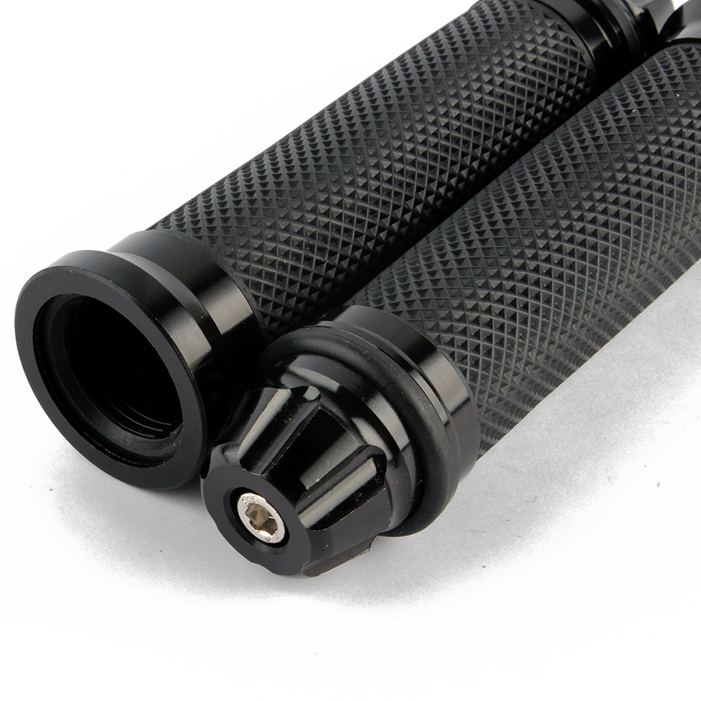 2x Black 7/8″ Handlebar Hand Grips Gel For Suzuki GSXR 750 1000 Honda CBR600RR