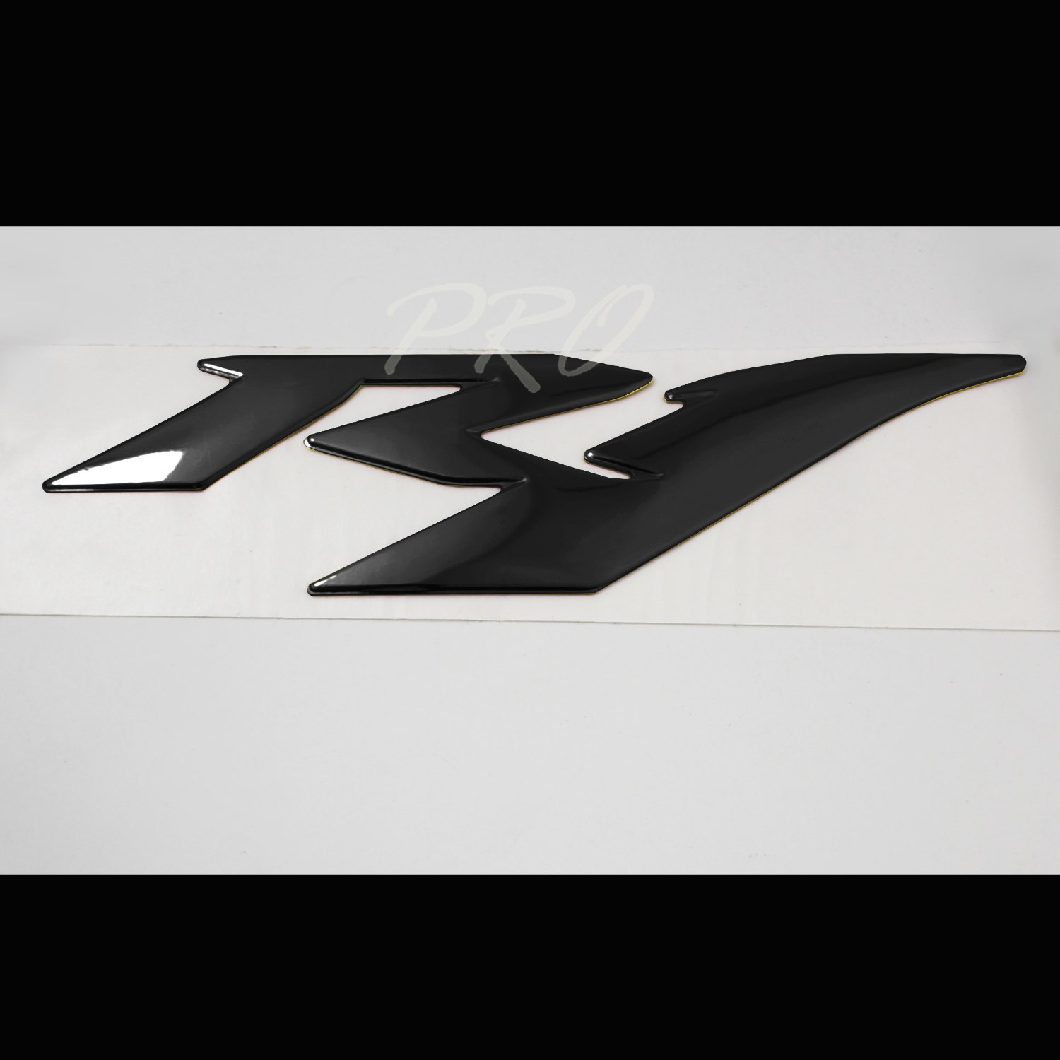 Handle Yoke Carbon Fiber Look Cover+Black Logo Emblem Sticker for 04-08 YZF R1