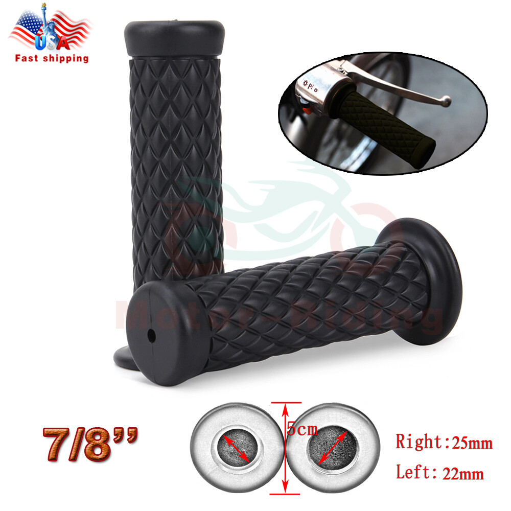 Motorcycle Hand Grips Rubber 7/8″Handle Bar For Honda Suzuki Kawasaki Yamaha US