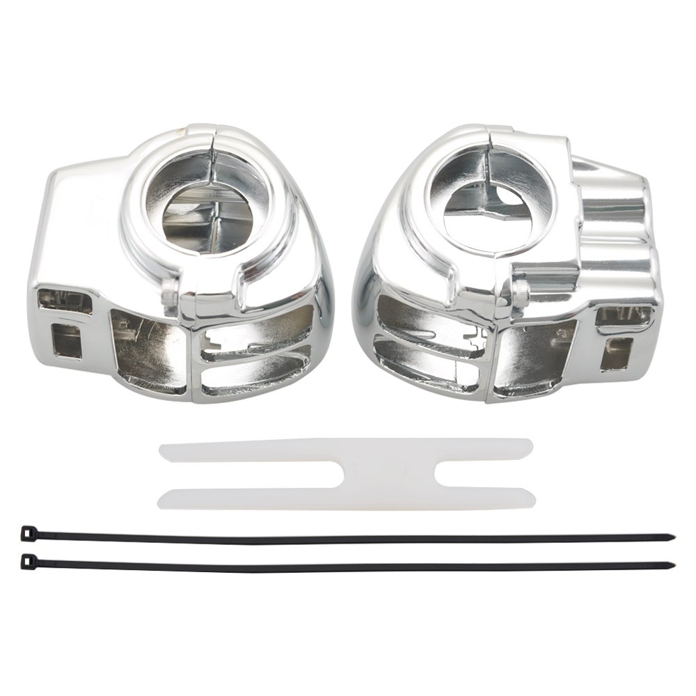 Handlebar Hand Control Switch Housing Cover kit For Harley Touring 96–13 Chrome