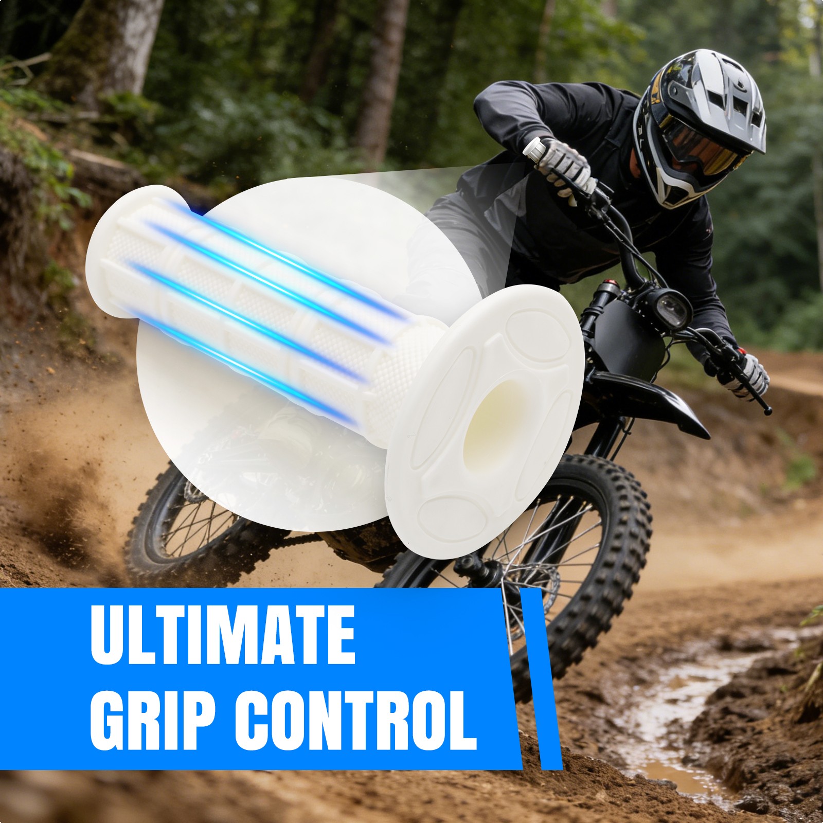 7/8″ 22mm 24mm Rubber Hand Grips Handle Bar For KLX SSR ATV Dirt ATV Motocross