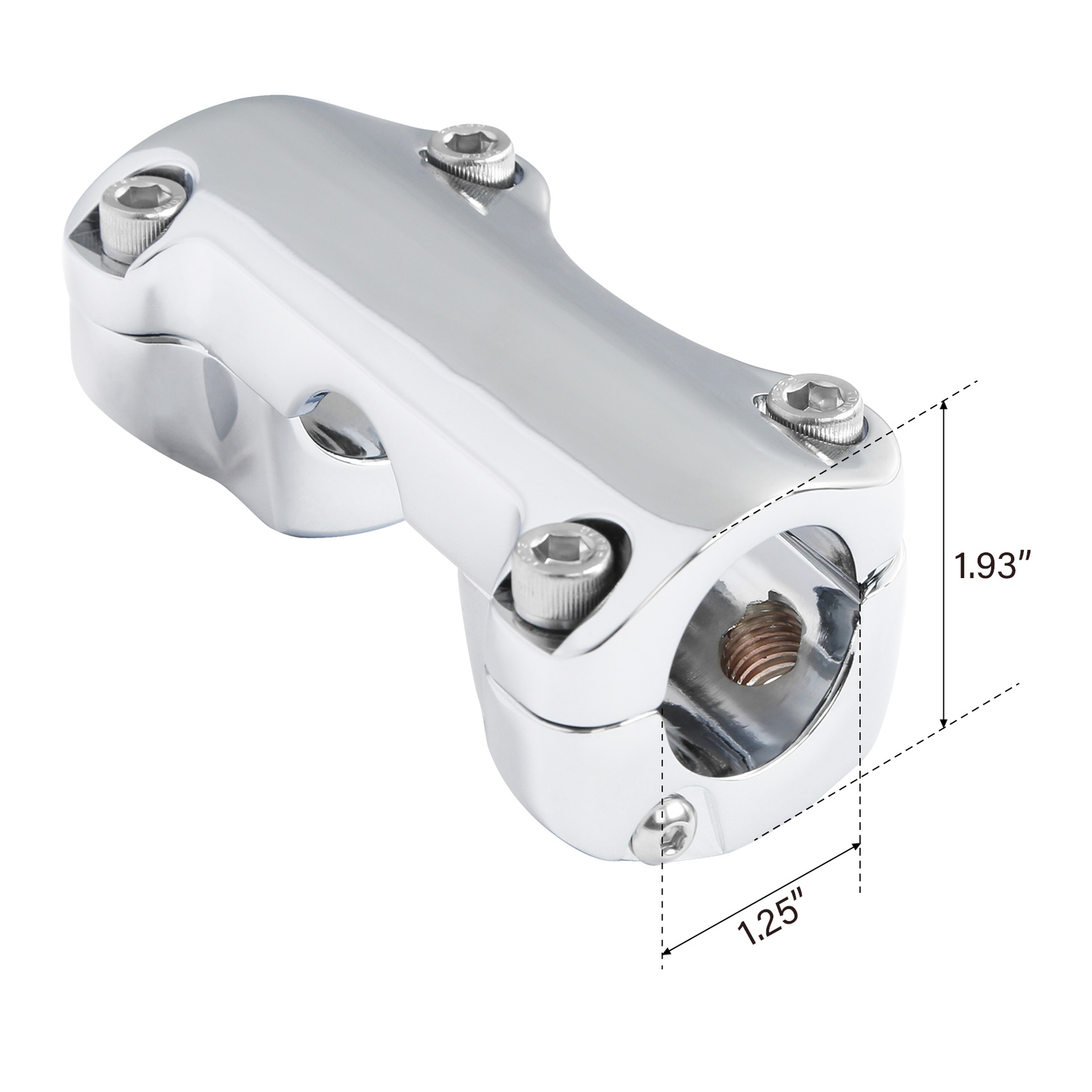 Chrome 1 1/4” 1.25″ Handlebar Riser Fit For Harley Touring Road King 1988-2023