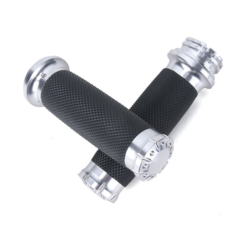 1″ Chrome Handlebar Hand Grips Handle Bar Metal Universal Fits For Honda NEW