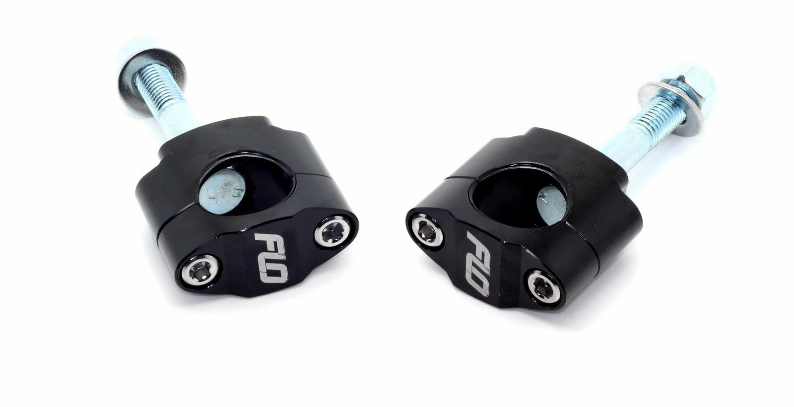 Flo BLACk Rubber Mount Fat 1 1/8″ 28.5mm Oversize Handlebar Clamp Bar Mounts
