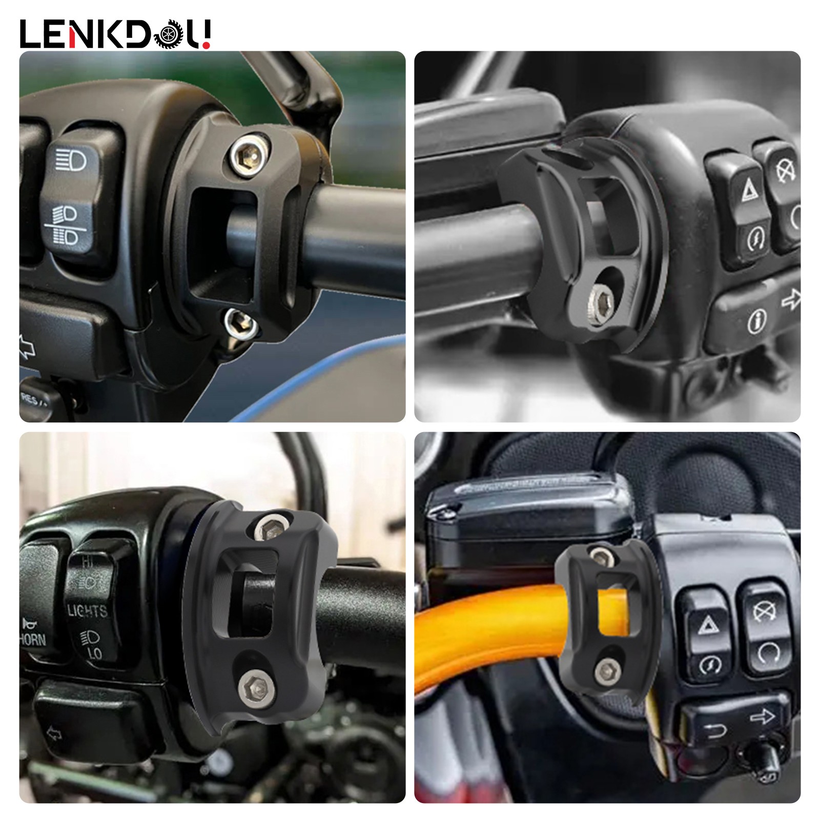 Clutch Brake Handlebar Clamp Brackets For Harley Touring Road Glide King Softail