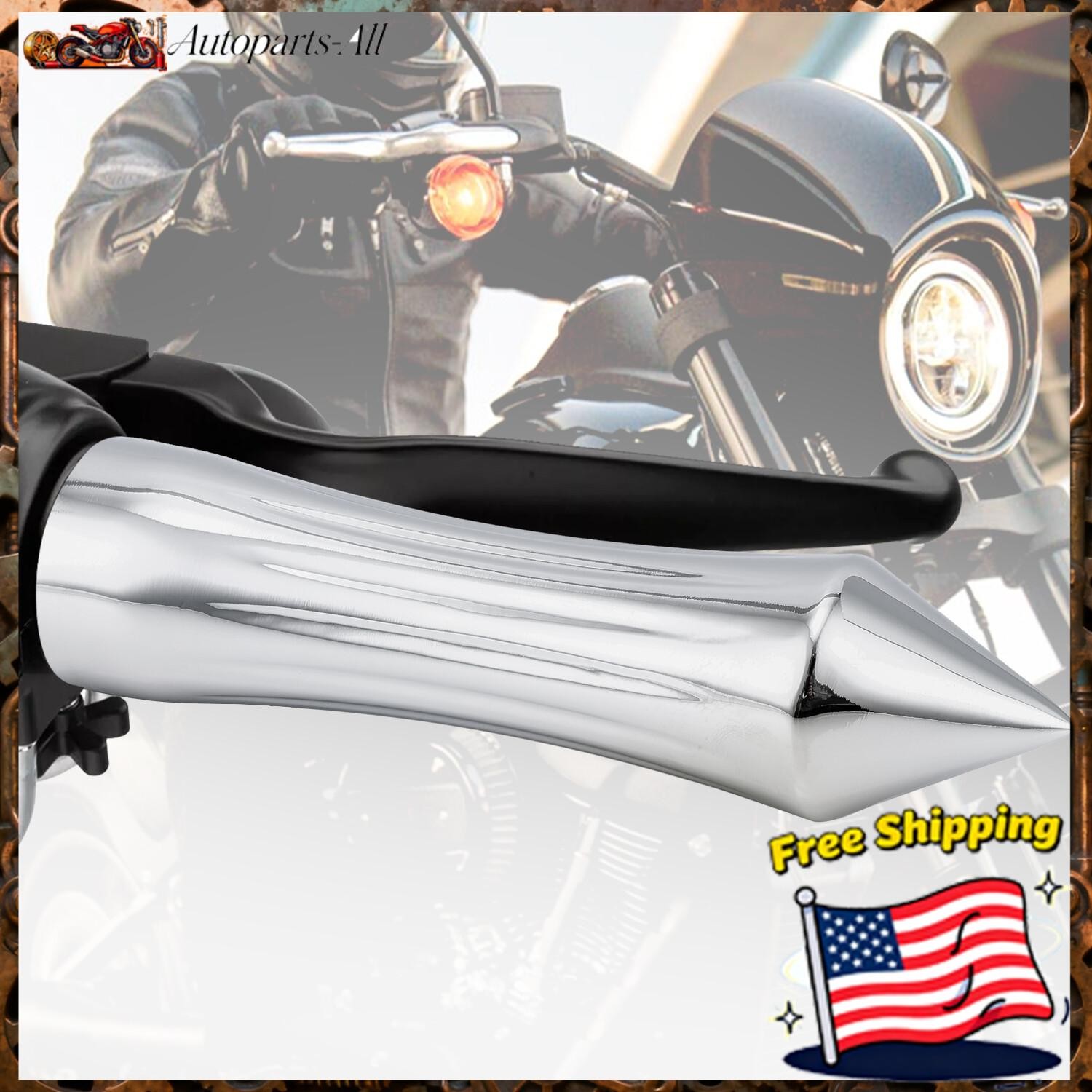 Chrome 25mm 1″ Billet Hand Grips Handlebar Motorcycle For Harley Chopper Bobber