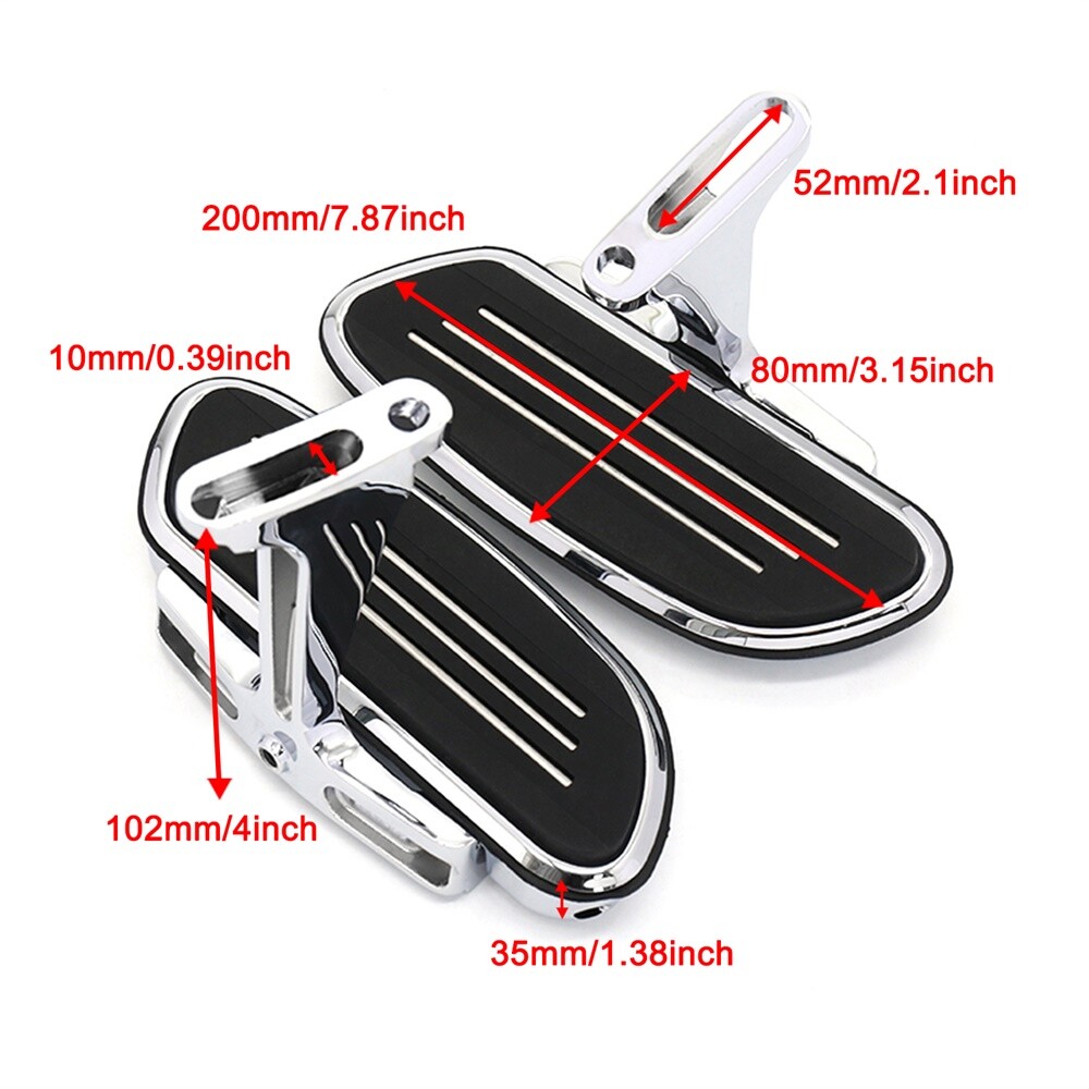 Front Rear 1-1/4″ 32MM Mount Foot Pegs / Footboards For Harley Touring 1993-2023