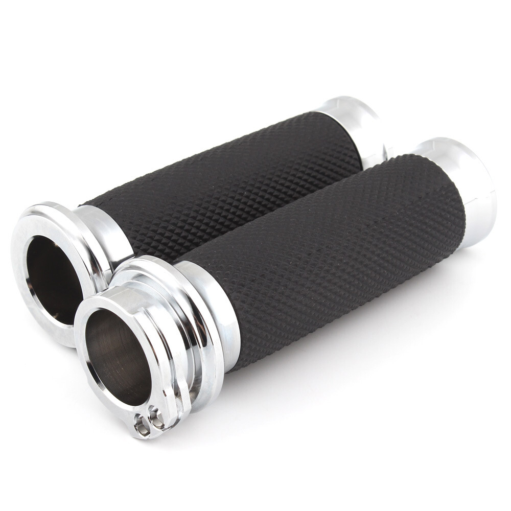 Motorcycle 1″ Hand Grips 26mm Handlebar Grips For Harley Honda Suzuki Kawasaki
