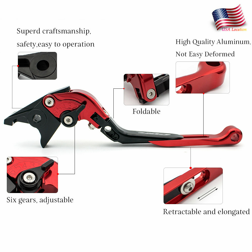 For Honda CBR900RR 1993-1999 Foldable Extendable Brake Clutch Levers CNC Logo
