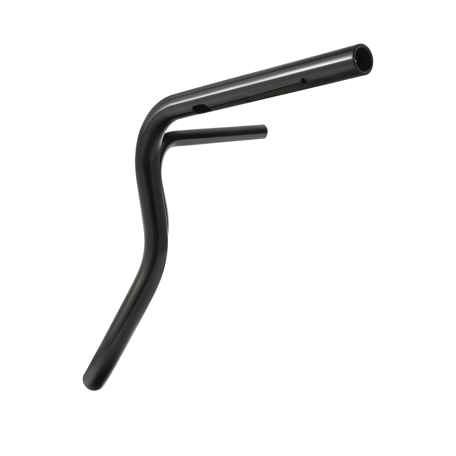 Black 12” Rise 1” Ape Hanger Handlebar Fit For Harley CVO Street Glide 23-26