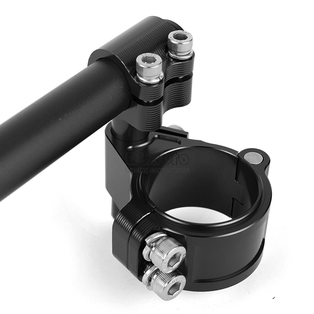45mm CNC Adjustable Motorcycle 7/8” Clip-Ons On Fork Tube Rised Handle Bar