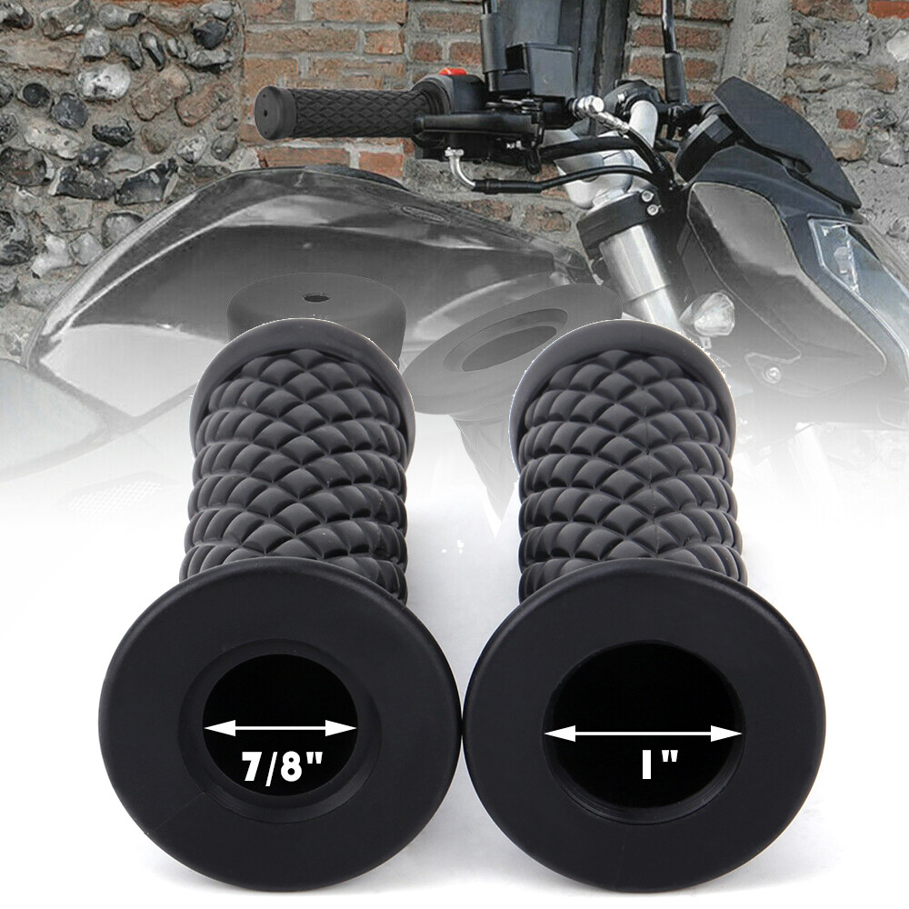 UNIVERSAL ATV UTV MOTORCYCLE Soft Rubber Hand Grips 7/8″ & 1″ Throttle Handlebar