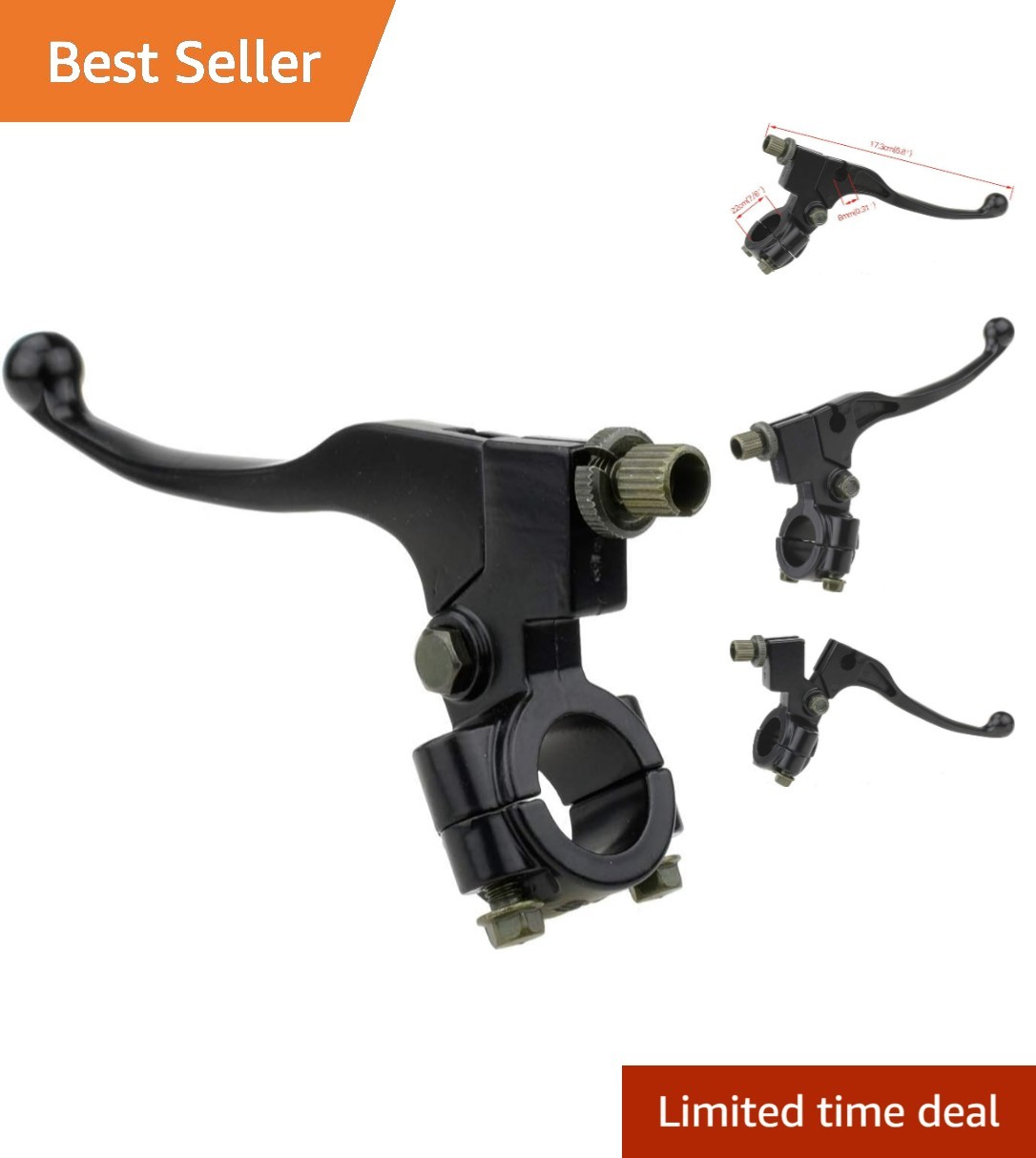 7/8″ Universal Black Motorcycle Left Clutch Brake Lever – Easy Install, Durable