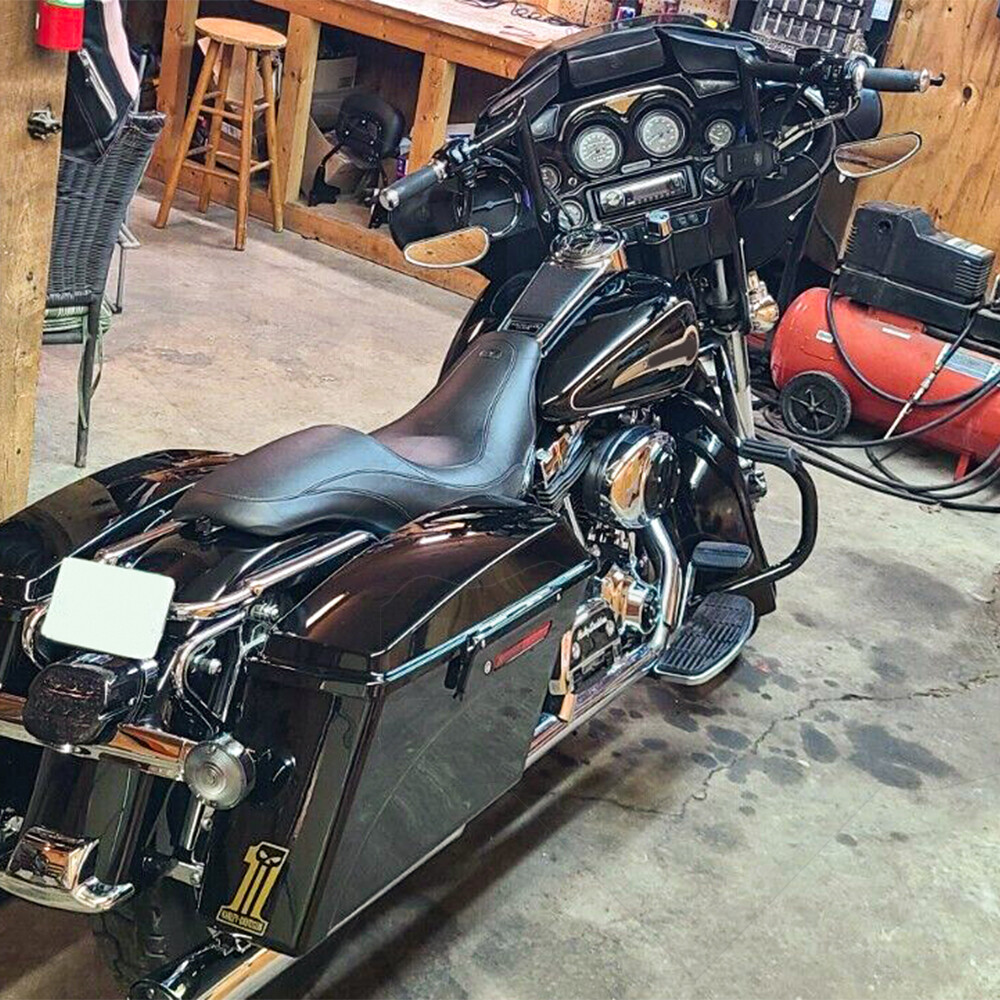MOFUN 1-1/4″ MEATHOOK BAGGER APE HANDLEBAR, 10″ RISE, BLACK FOR HARLEY 1986-2023