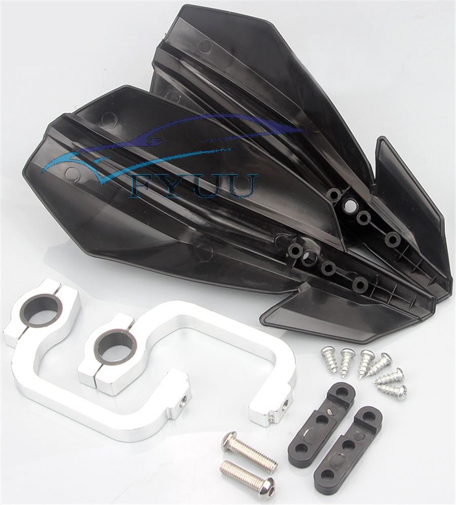 Black Plastic & Aluminum Hand Guard Handguard For 22/28mm Motorcycle Handlebar
