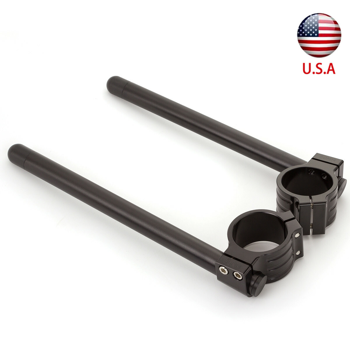 35mm CNC Fork Clip on Handlebar Clamp Mount Tube Handle Bar Hollow Motorcycle