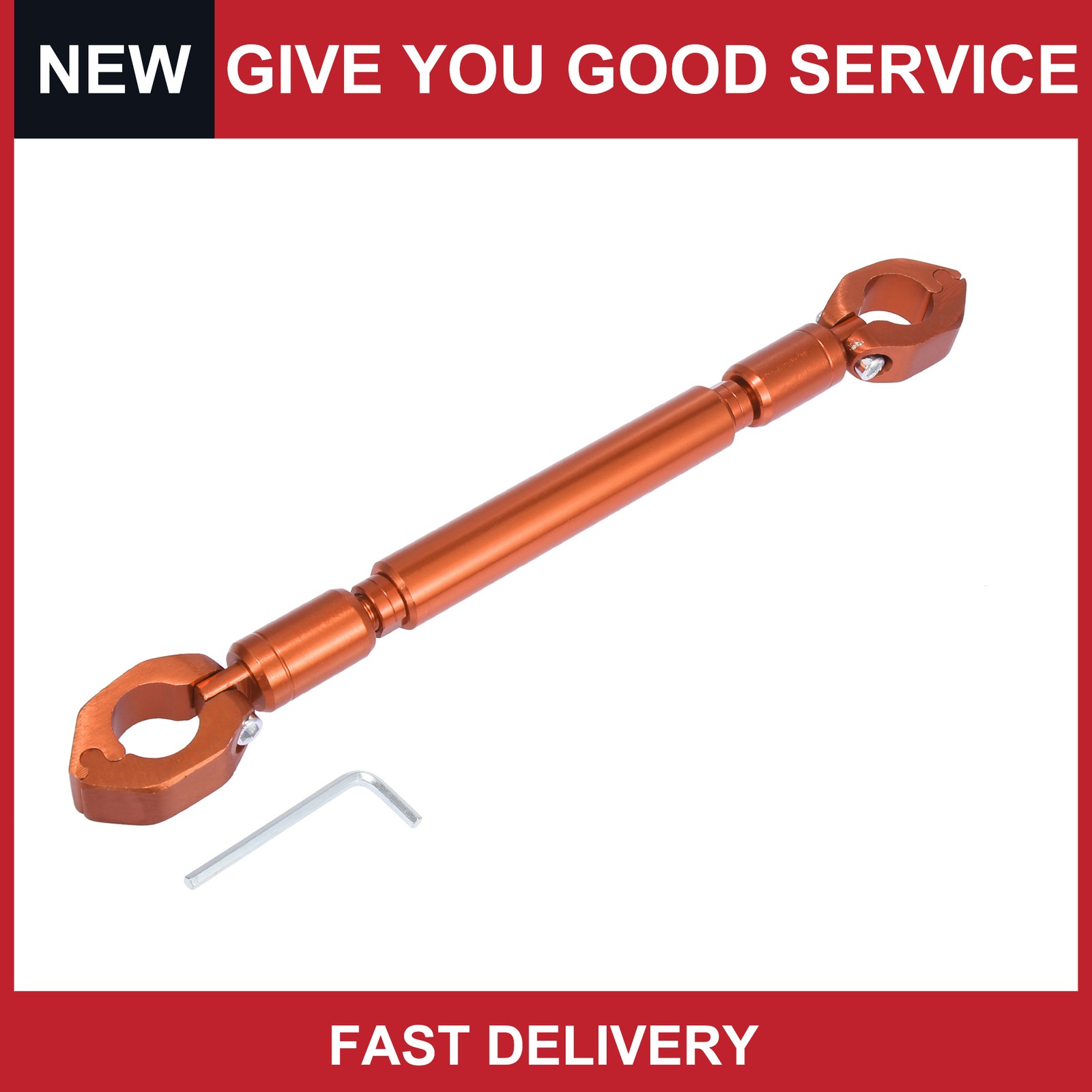 1 Set Universal 22mm 321g Aluminum Alloy Orange Motorcycle Balance Bar Crossbar
