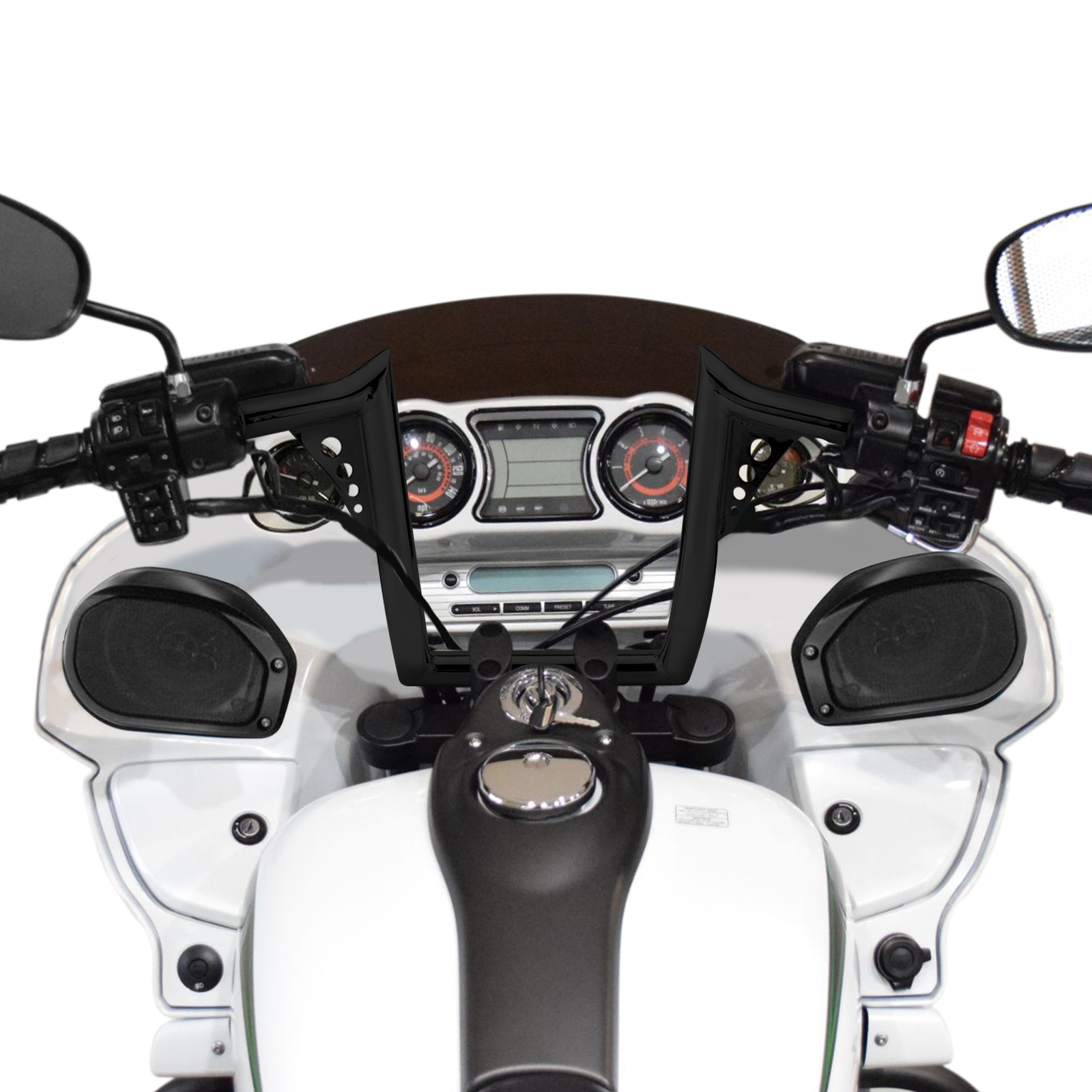 MOFUN 12″ Meathook Ape Hanger Bar Handlebar For Kawasaki 1700 Vulcan 2009-2026