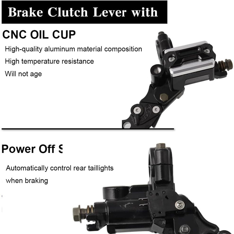 22mm Universal CNC Motorcycle Handlebar Brake Master Cylinder & Clutch Lever Set