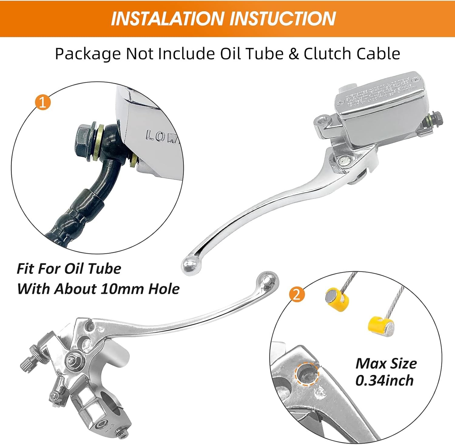 Brake Master Cylinder Clutch Lever for Honda VT600/750 VT1100/1300 VTX1300 VF750