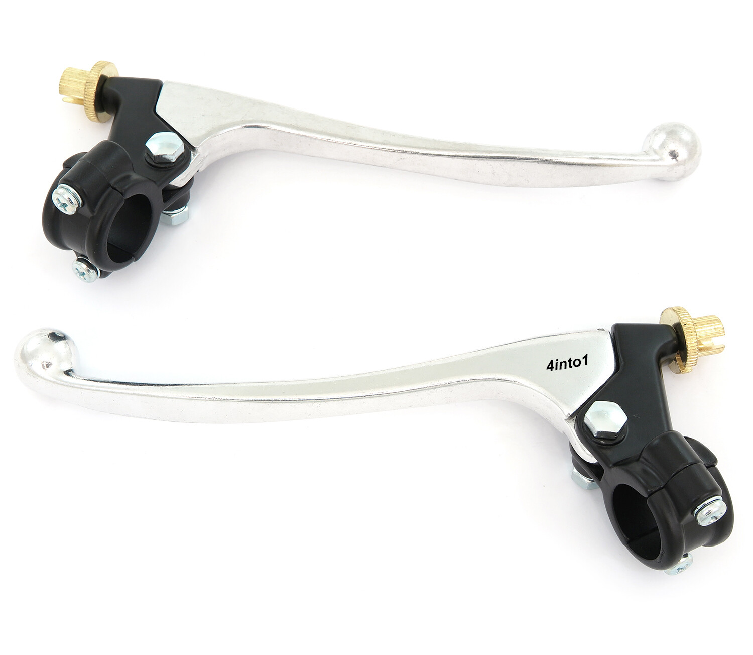 Yamaha Lever Perch Assembly Set – Clutch + Drum Brake – Black & Chrome – 7/8″