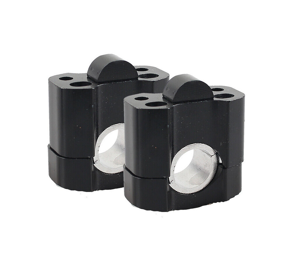 Universal CNC Motorcycle Handlebar Riser Clamp Mount Fit 7/8″ 1 1/8″ Bars Black