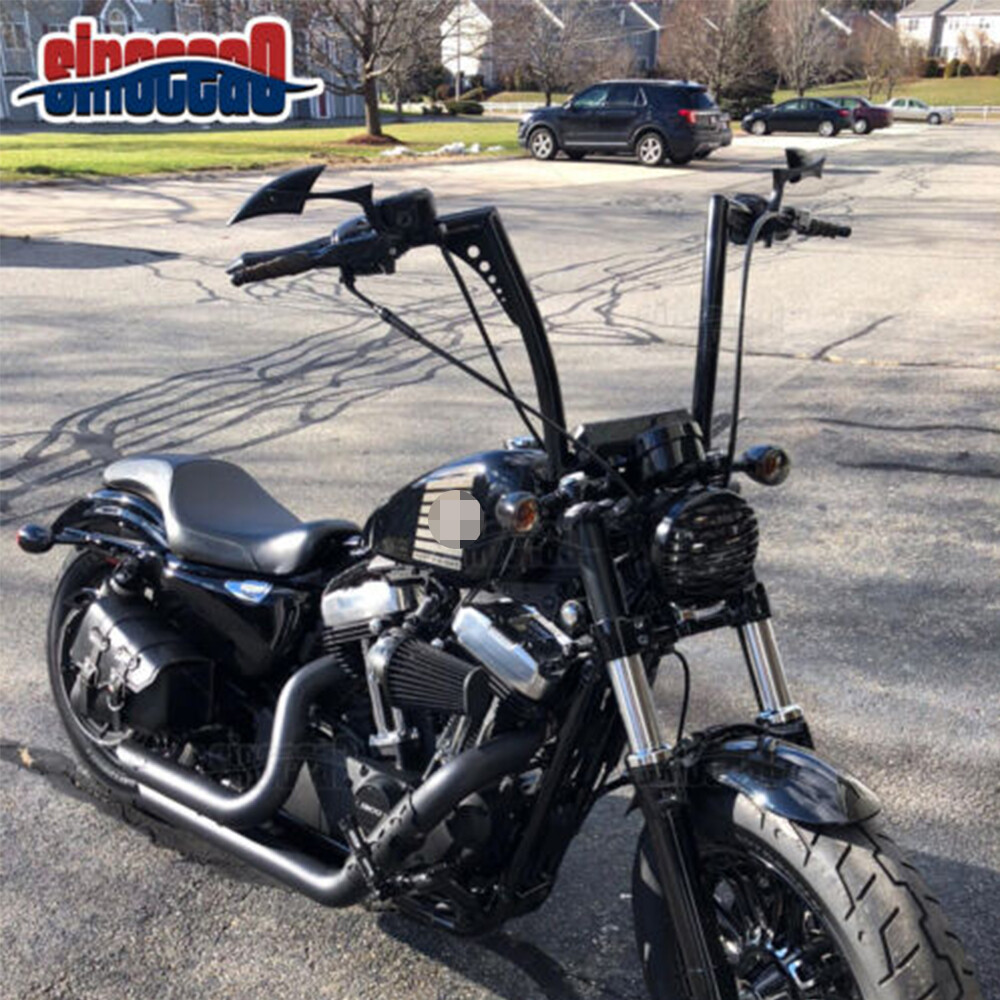 10″ 12″ 14″ 16″ 18″ Rise Ape Hangers Handlebar for Harley Sportster Softail Dyna