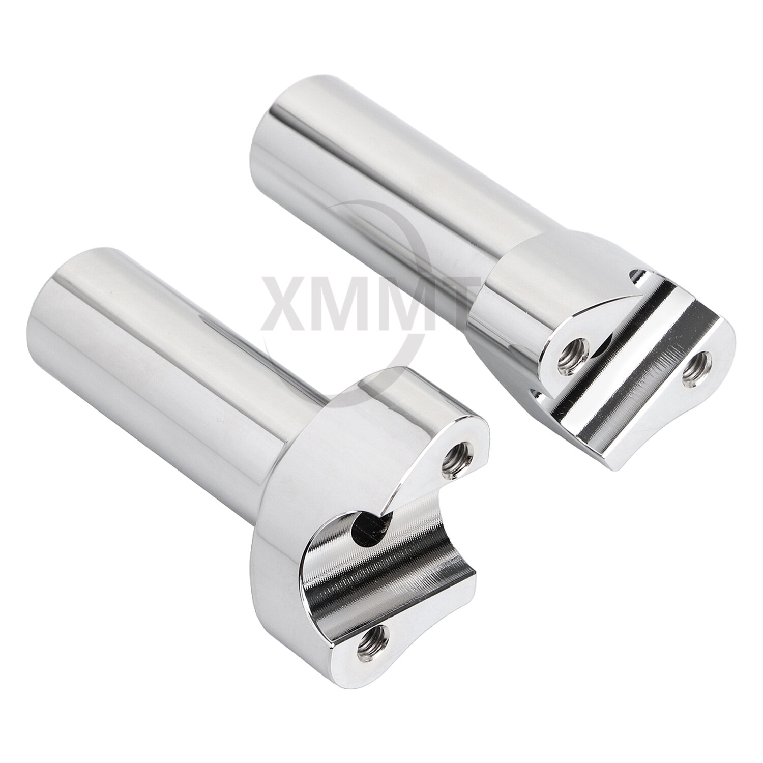 Chrome 4″ Handlebar Risers For Harley 1″ Bar Low Rider Road King Softail FXSTD