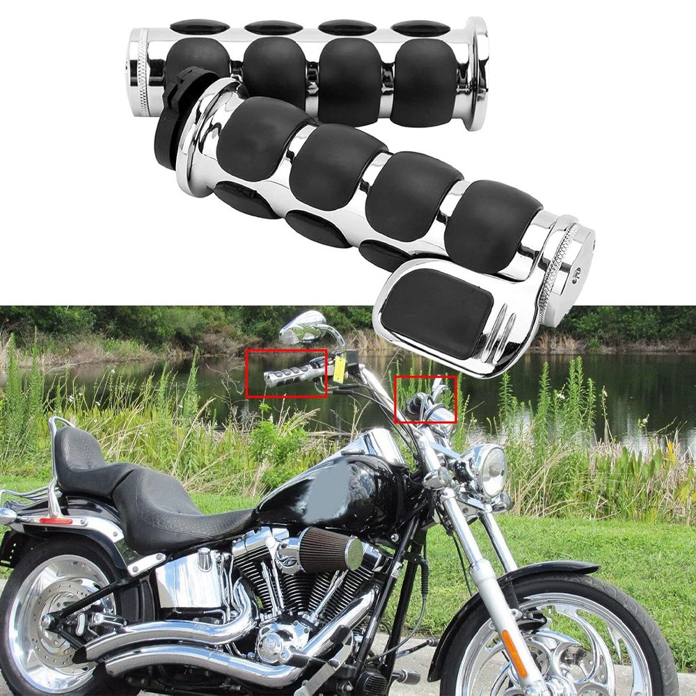 For Harley Road King Softail Electra Glide 1″ Motorcycle Handle Bar Hand Grips