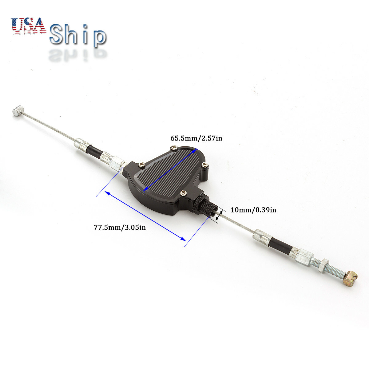 Motorcycle Black Stunt Clutch Pull Cable Lever Replacement Easy System Universal