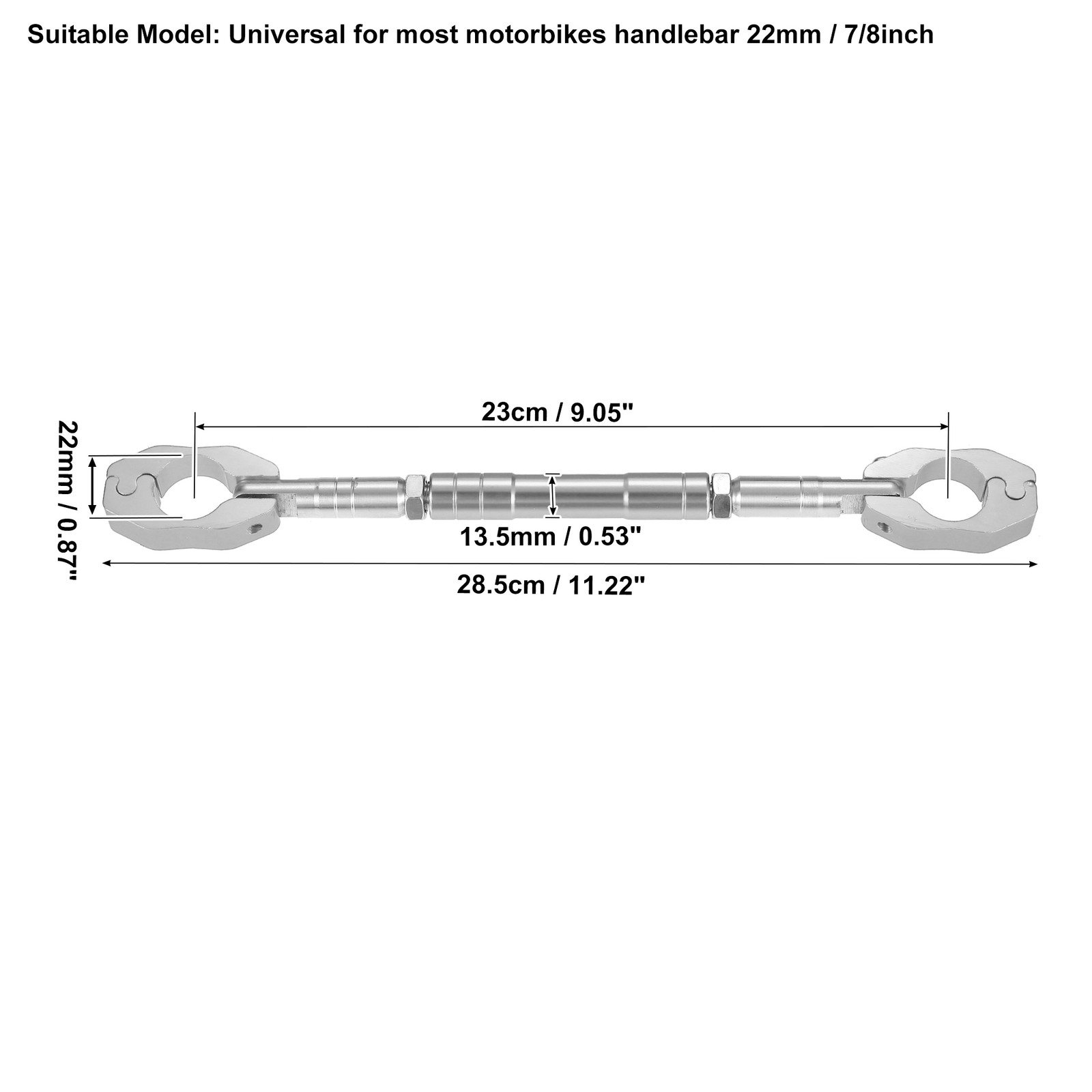 Universal Pack (1) 22mm Aluminum Alloy Motorcycle Balance Bar Crossbar Handlebar