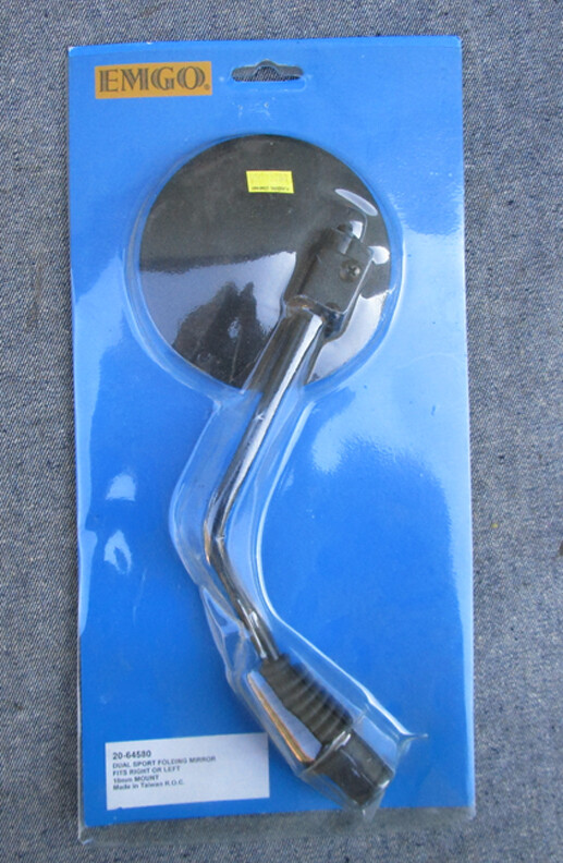 DUAL SPORT FOLDING MOTORCYCLE MIRROR TRIUMPH KAWASAKI HONDA BMW BSA ENFIELD 10MM