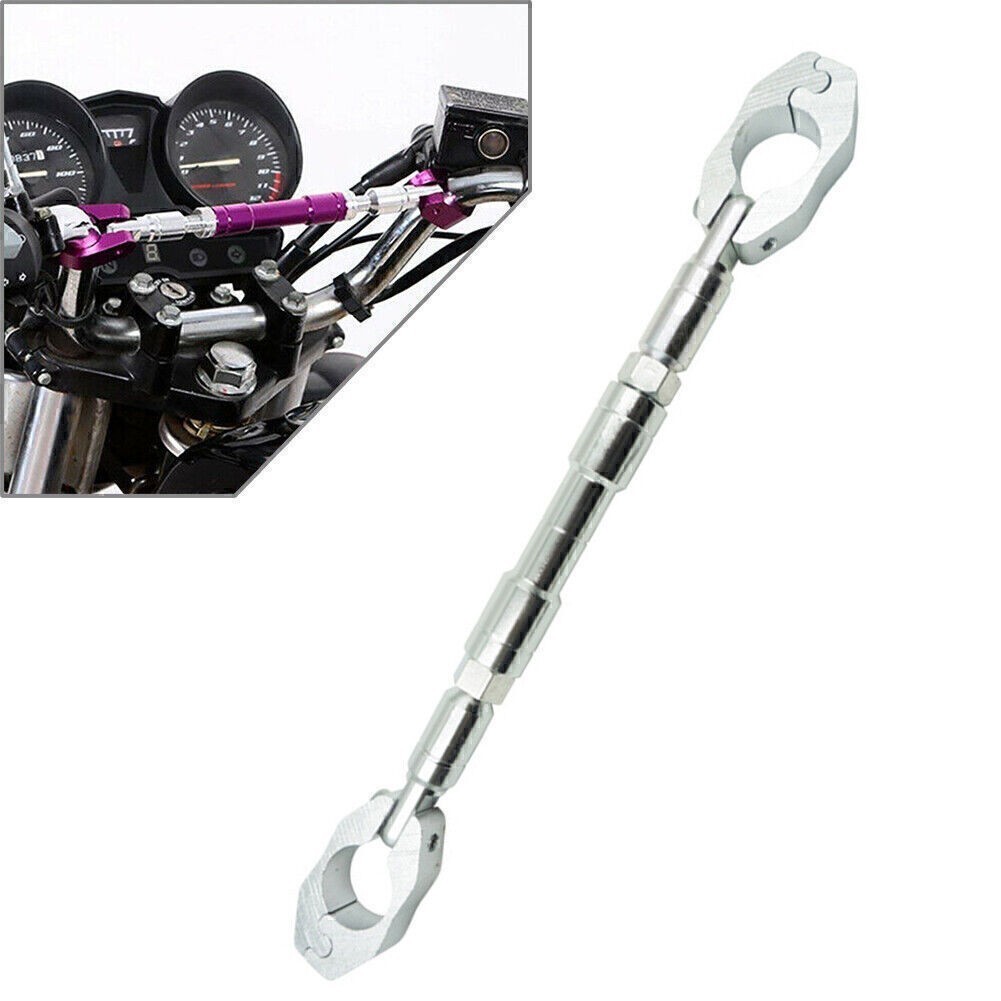 Universal Motorcycle Balance Bar 7/8” 22mm Cross Bar Handlebar Crossbar Silver