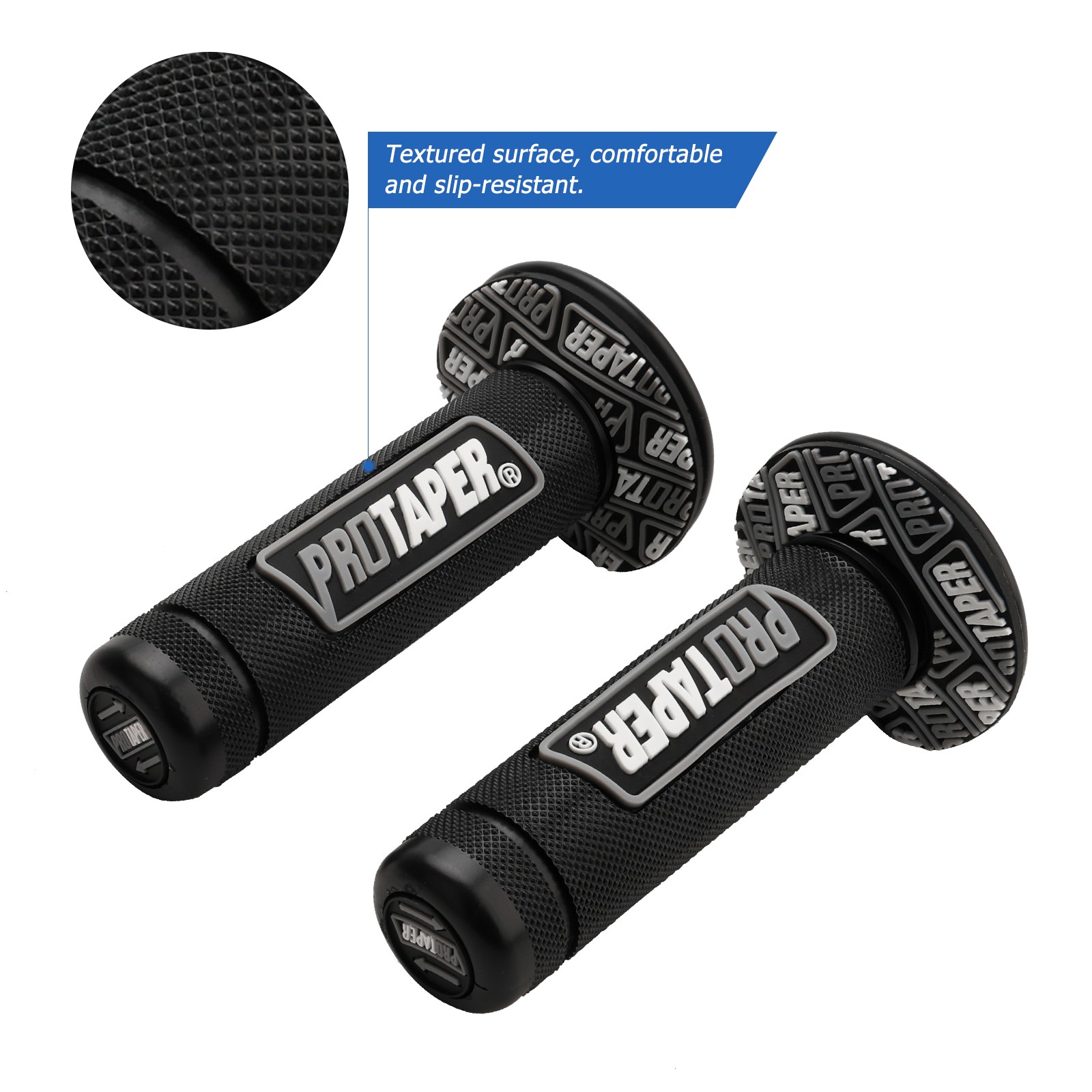2PCS Rubber Gel Hand Grips 7/8″ 22mm 24mm for Motorcycle Dirt Bike Motocross