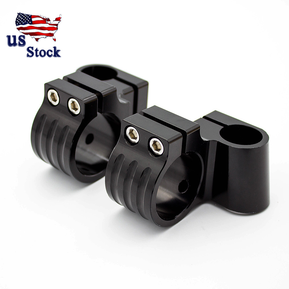 For Honda CBR600RR 07-16 CNC 48mm Black Clip-Ons Handlebar Riser Handle Bar Fork