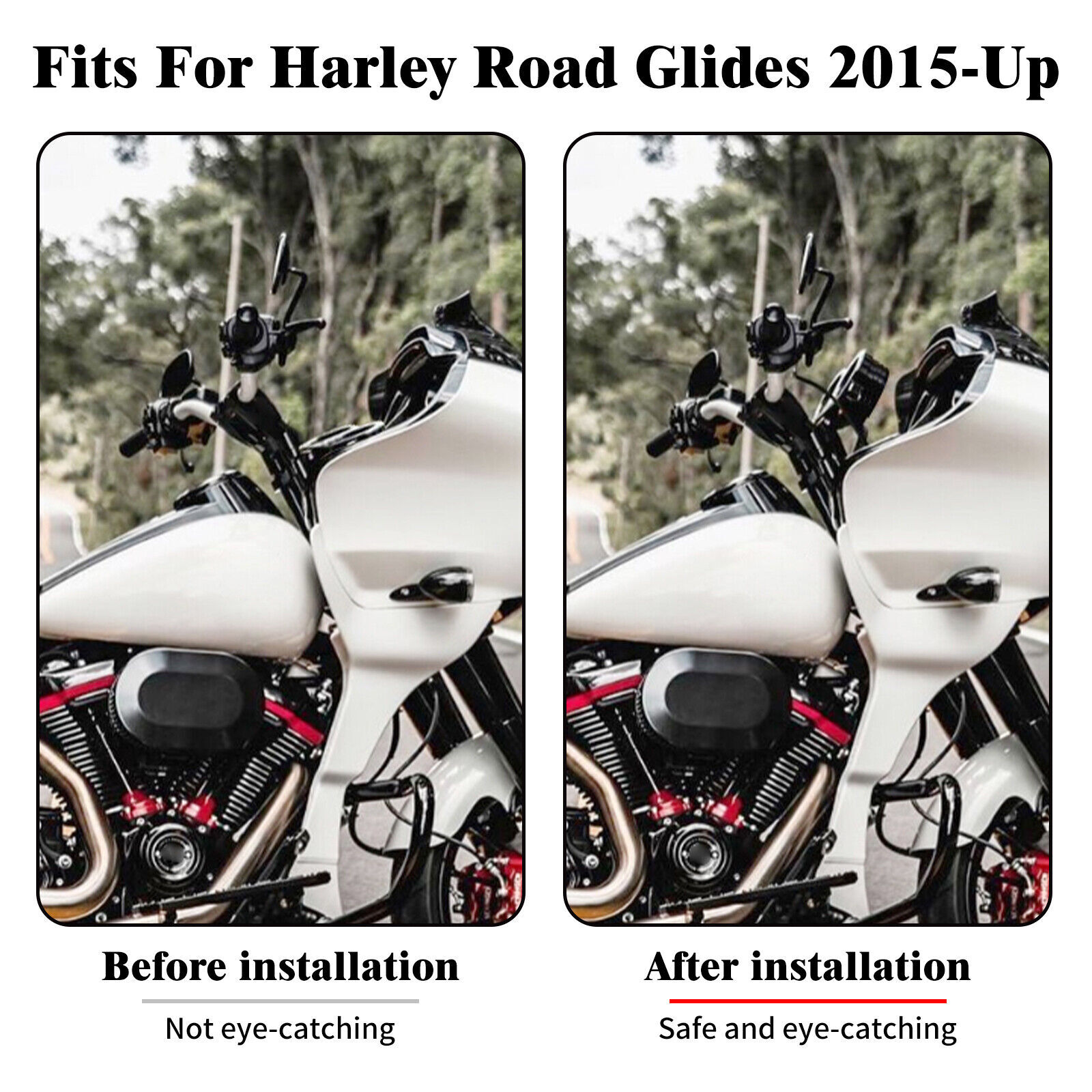 Dual Gauge Mount 1.25″ Bar Handlebar Riser 10″ Black Fit For Harley FLTR 15-23