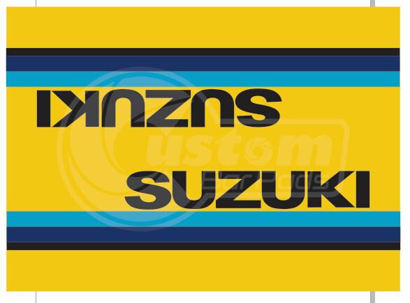 Suzuki Stripe Vintage Design Motorcycle Bar Pad 10″ Matte Finish
