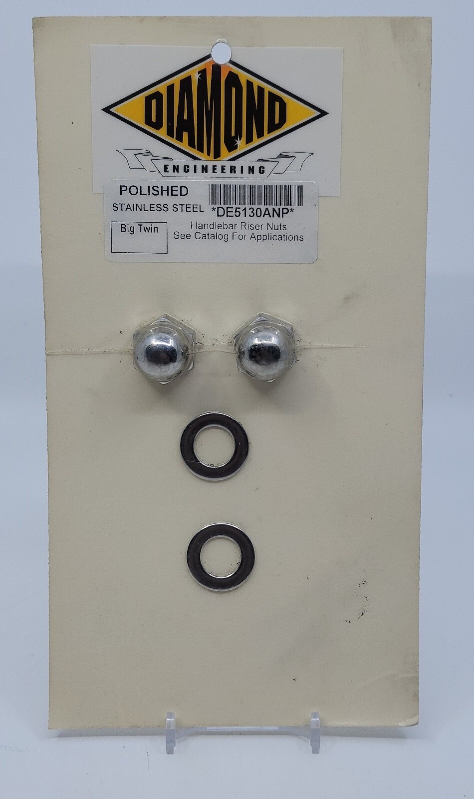Diamond Engineering Handlebar Polished Riser Nuts Harley Davidson Big Twins