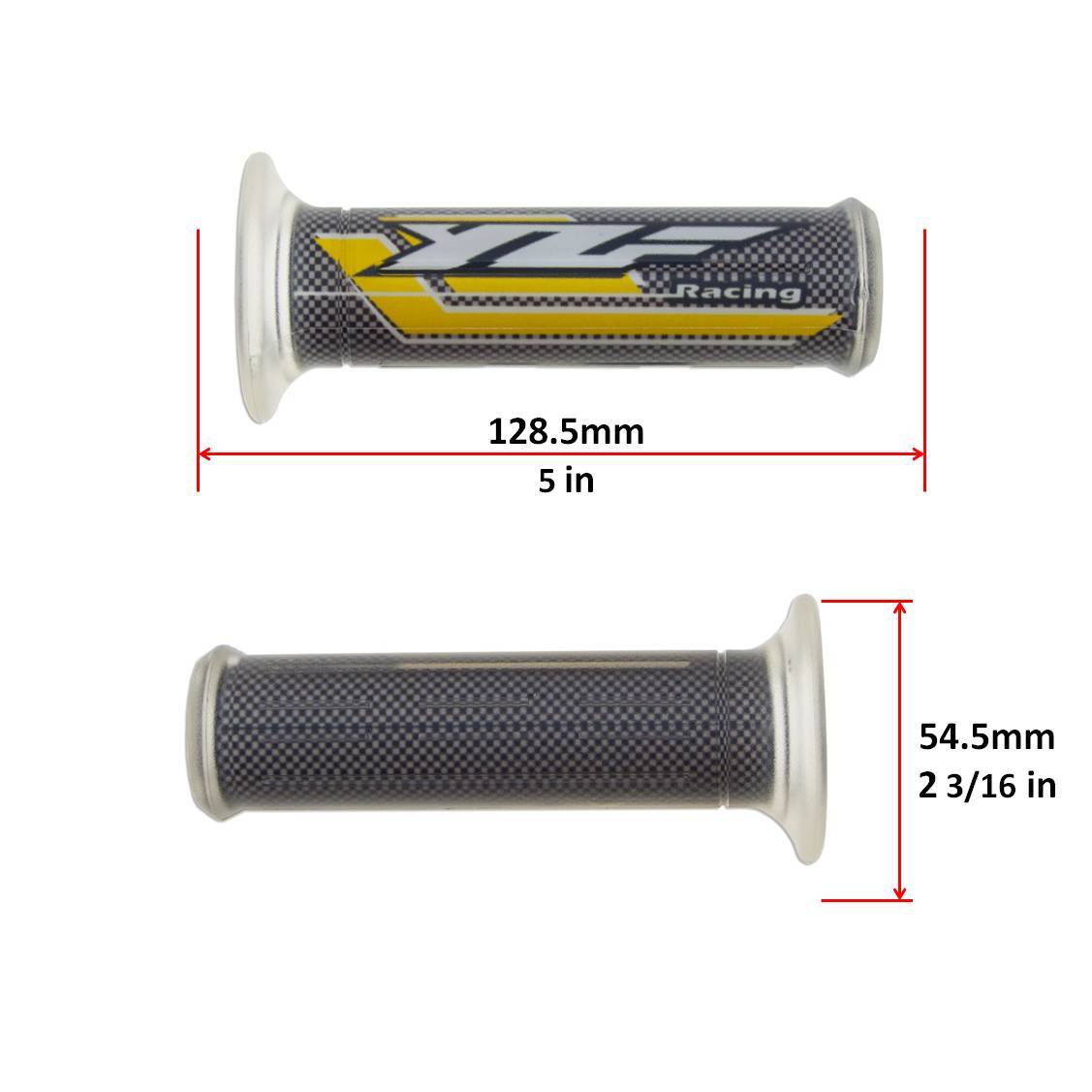 Handle Bar 22mm Left Right Front Yellow For Yamaha YZF Hand Grip 7/8″ Rubber