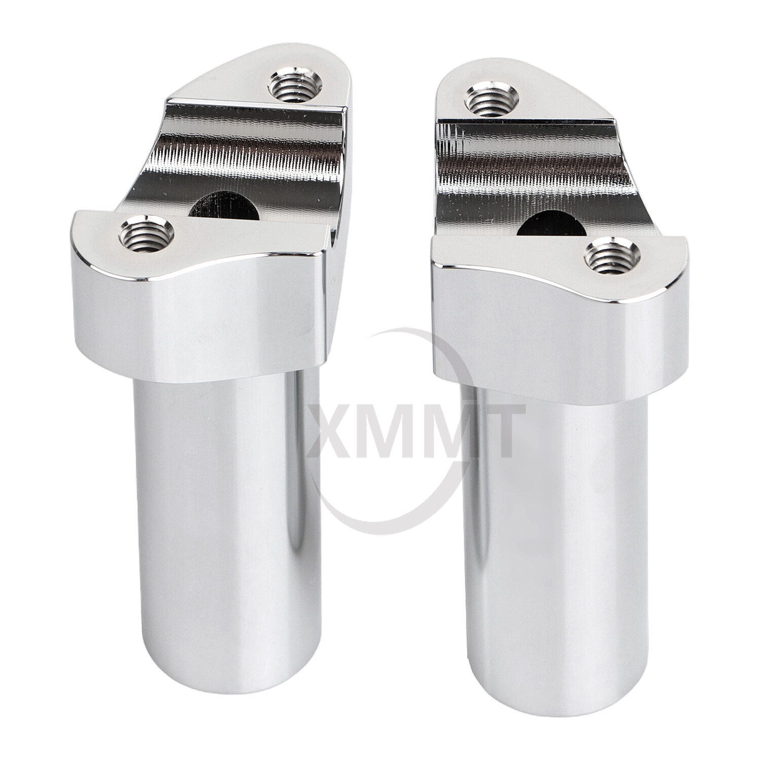 Chrome 4″ Handlebar Risers For Harley 1″ Bar Low Rider Road King Softail FXSTD