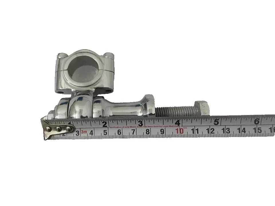 Fits Universal Motorcycle Brass Chrome 1″ Handlebar Risers Clamp (2″ Rise Approx