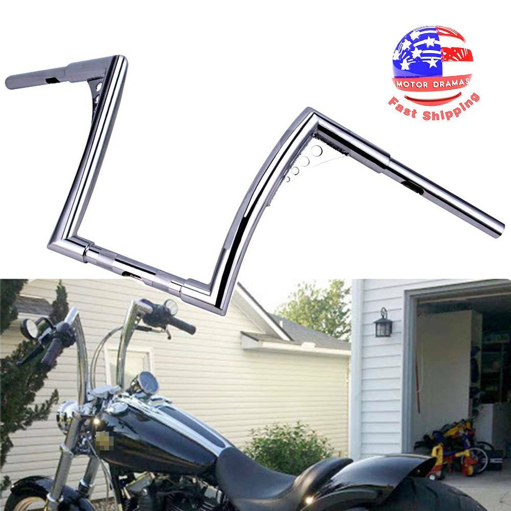 12″ Inch Handlebar Rise Ape Hangers For Harley Sportster 883 1200 FLST FXST