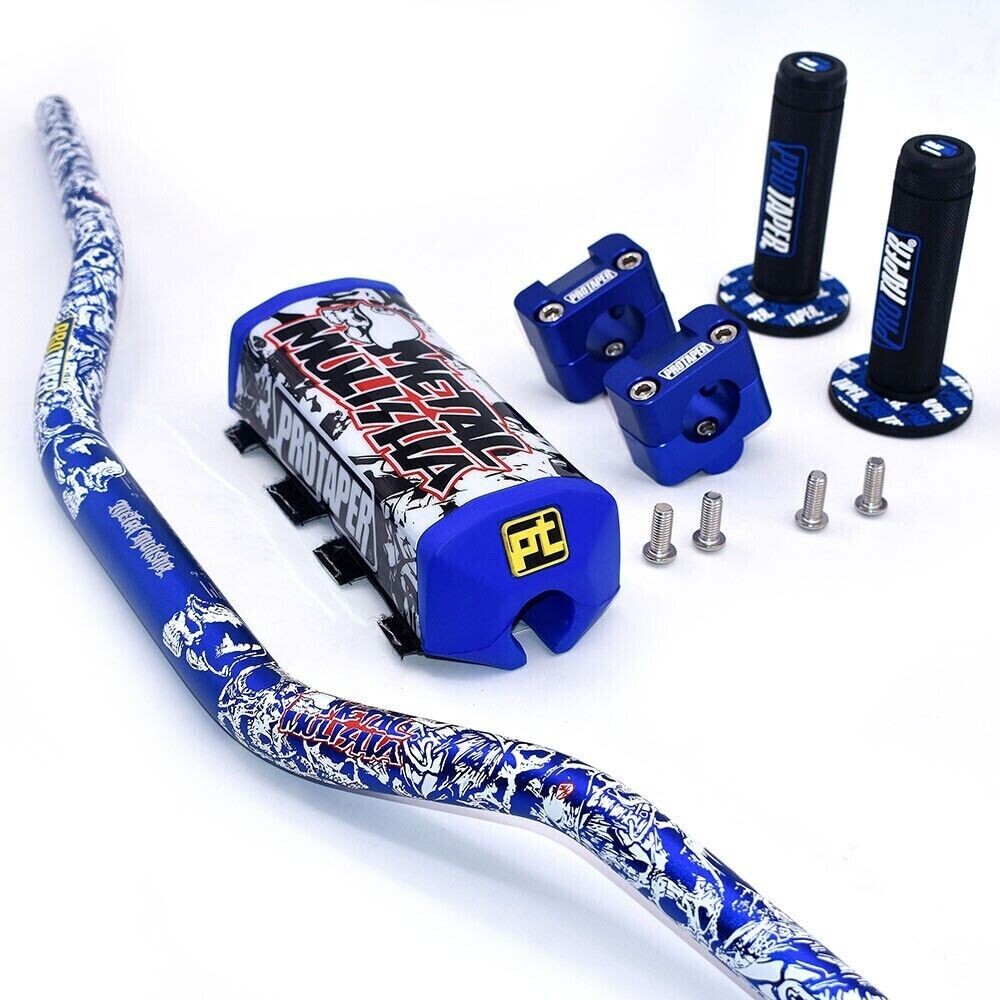 ProTaper Motorcycle Handlebar 1-1/8” Dirt Bike Bars Grips Handle Pad ATV Quad