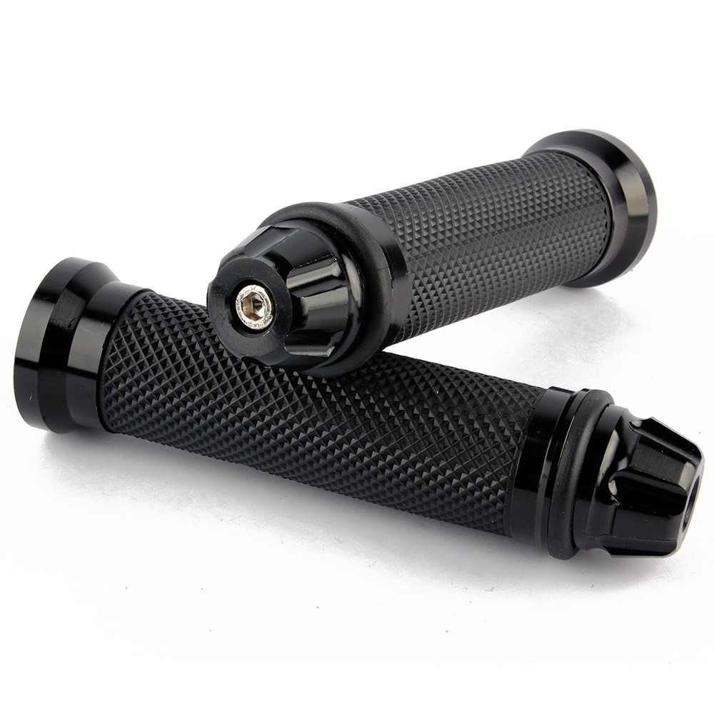 2x Black 7/8″ Handlebar Hand Grips Gel For Suzuki GSXR 750 1000 Honda CBR600RR