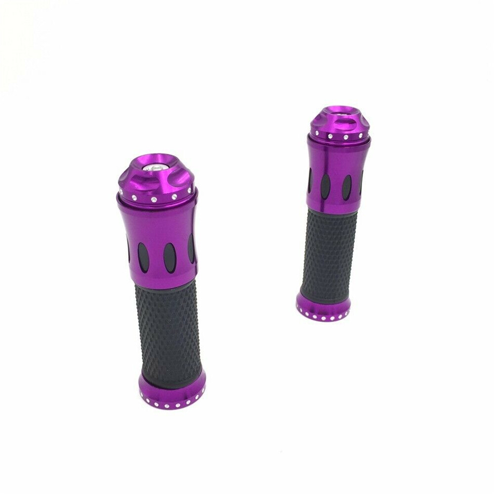 7/8″ Purple None-Slip Rubber Handbar Grips For Yamaha XJR1300 V-max MT-01 XT125