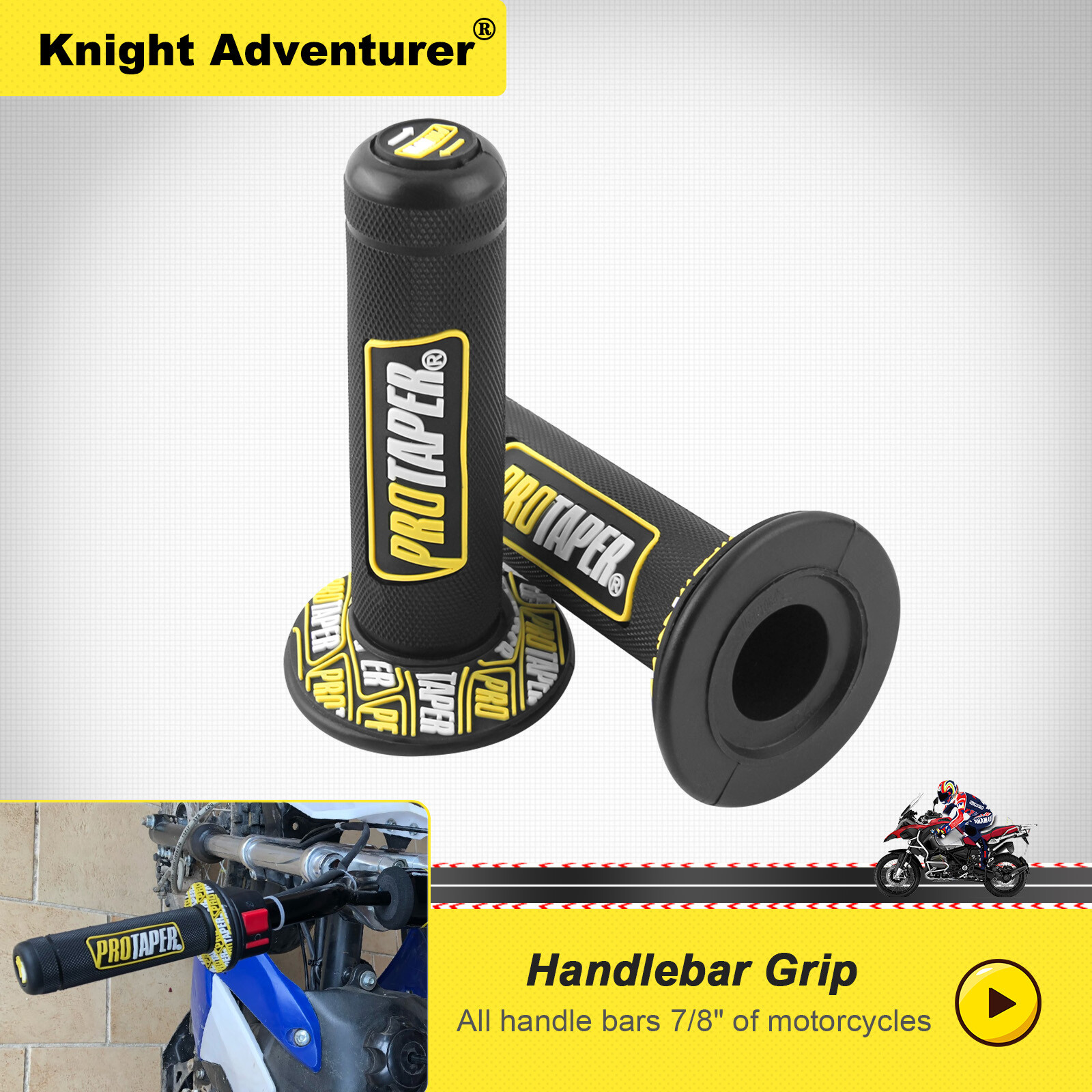 10 Colors ATV Scooter Dirt Pit Bike 7/8″ 22/24MM Hand Grips Rubber Handlebar