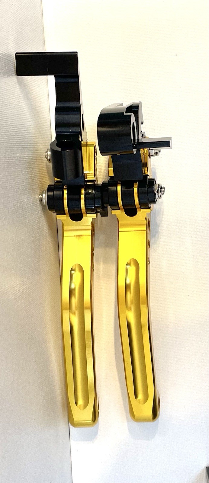 **MZS short Set,adjustable CNC Billet 6061-T6 Aluminum,GOLD,Brake &Clutch Levers