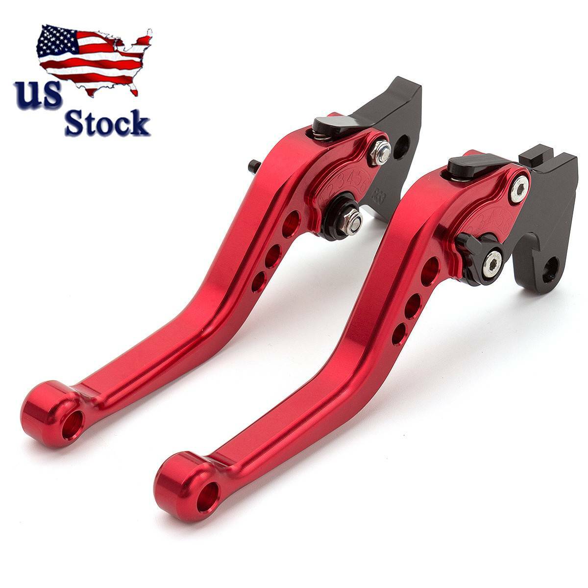 Red For Honda CBR900RR 1993-1998 1999 CNC Adjustable Short Brake Clutch Levers