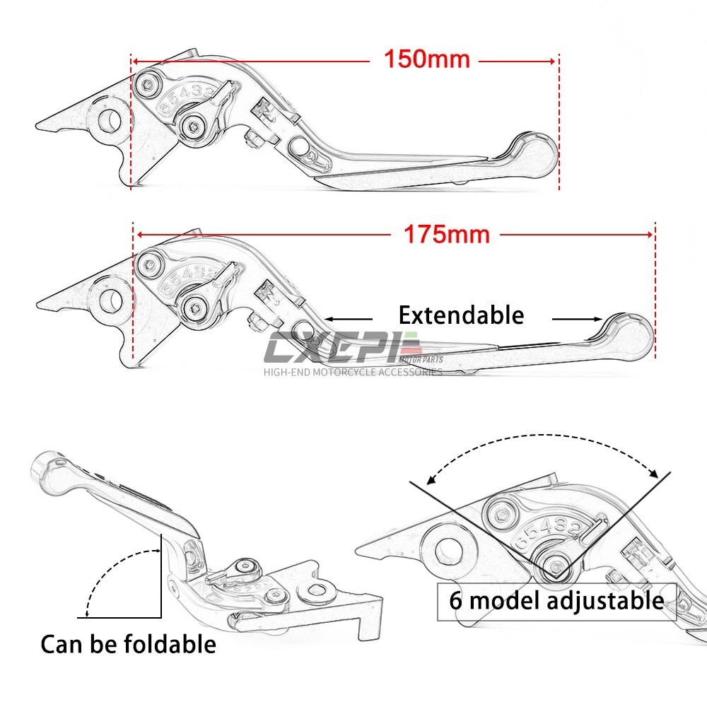 For BMW R 1200 GS R1200GS ADVENTURE LC 2014-2018 Extendable Clutch Brake Levers
