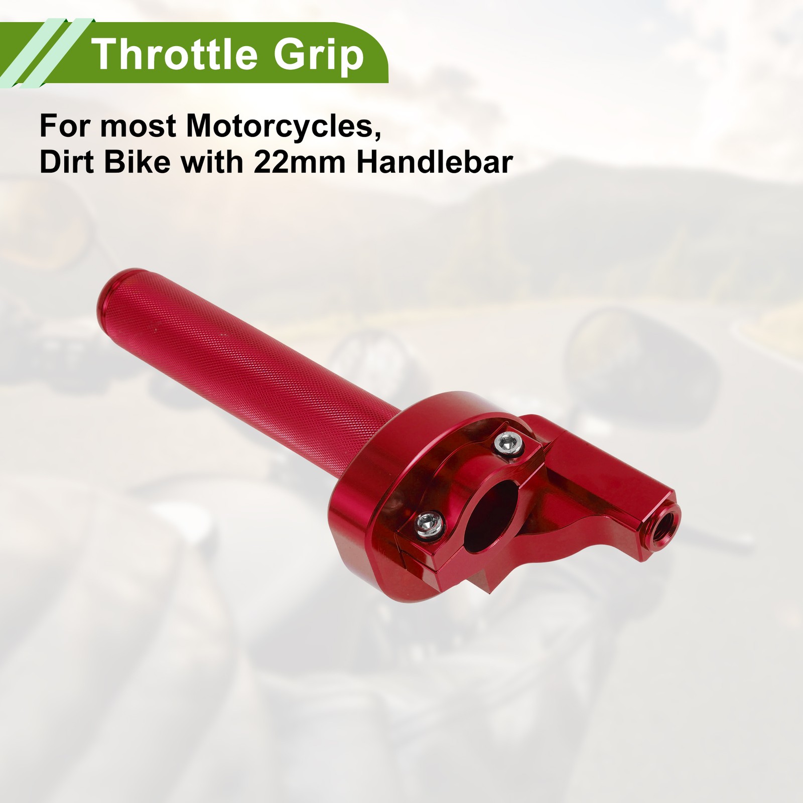 22mm Throttle Grip Plastic Aluminum Alloy Motorcycle Throttle Grip Black Red